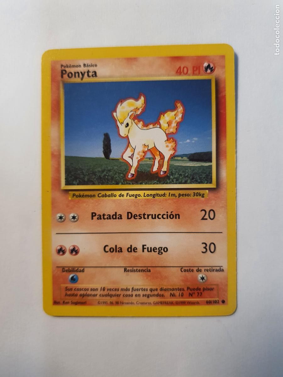 Juguetes antiguos y Juegos de colecci&oacute;n: CARTA POKEMON - BASE SET - A&Ntilde;O 1995 96 98 - COMUN - ESPA&Ntilde;A -- PONYTA