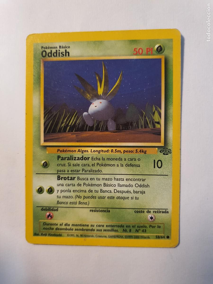 Juguetes antiguos y Juegos de colecci&oacute;n: CARTA POKEMON - JUNGLE - A&Ntilde;O 1995 96 98 - COMUN - ESPA&Ntilde;A -- ODDISH