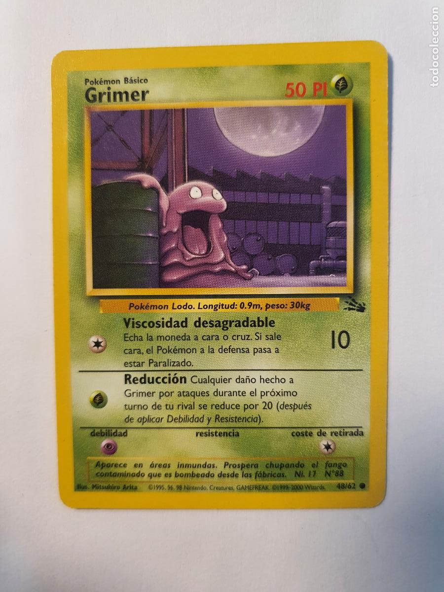 Juguetes antiguos y Juegos de colecci&oacute;n: CARTA POKEMON - JUNGLE - A&Ntilde;O 1995 96 98 - COMUN - ESPA&Ntilde;A -- GRIMER