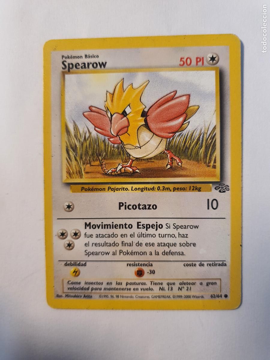 Juguetes antiguos y Juegos de colecci&oacute;n: CARTA POKEMON - JUNGLE - A&Ntilde;O 1995 96 98 - COMUN - ESPA&Ntilde;A -- SPEAROW