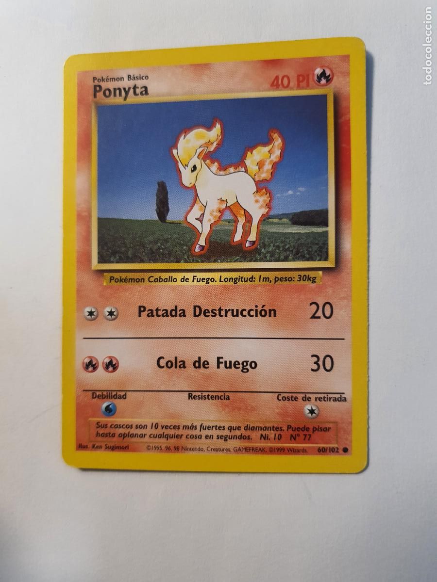 Juguetes antiguos y Juegos de colecci&oacute;n: CARTA POKEMON - BASE SET - A&Ntilde;O 1995 96 98 - COMUN - ESPA&Ntilde;A -- PONYTA