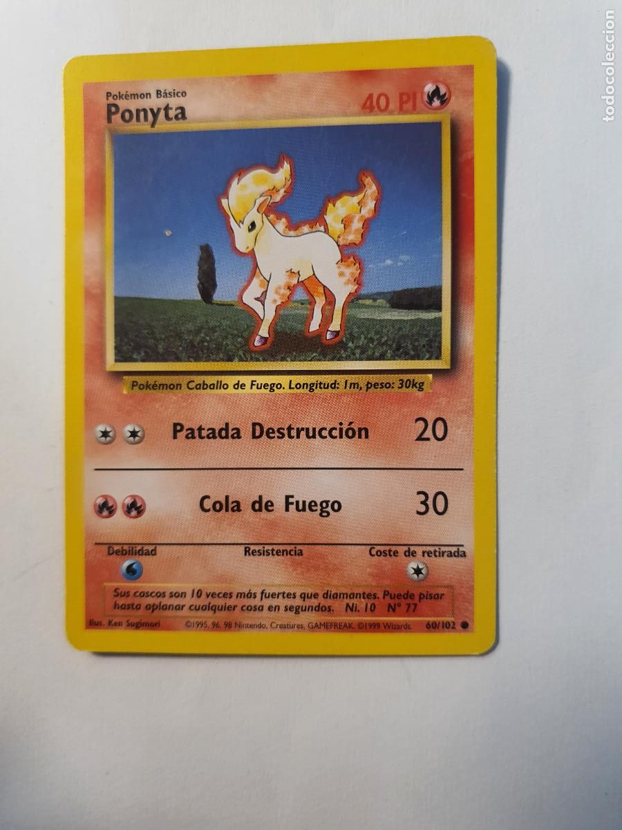 Juguetes antiguos y Juegos de colecci&oacute;n: CARTA POKEMON - BASE SET - A&Ntilde;O 1995 96 98 - COMUN - ESPA&Ntilde;A -- PONYTA