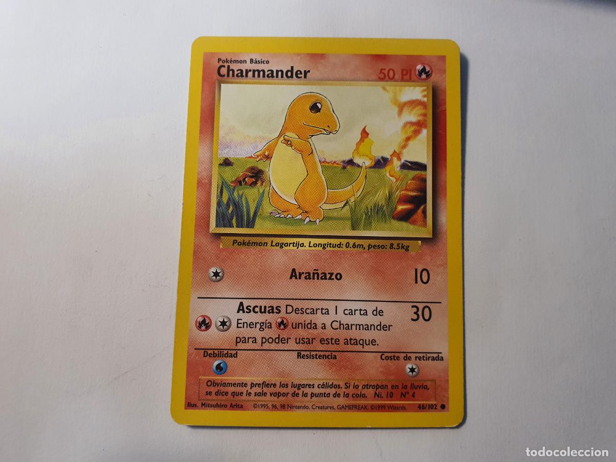 Juguetes antiguos y Juegos de colecci&oacute;n: CARTA POKEMON - BASE SET - A&Ntilde;O 1995 96 98 - COMUN - ESPA&Ntilde;A -- CHARMANDER
