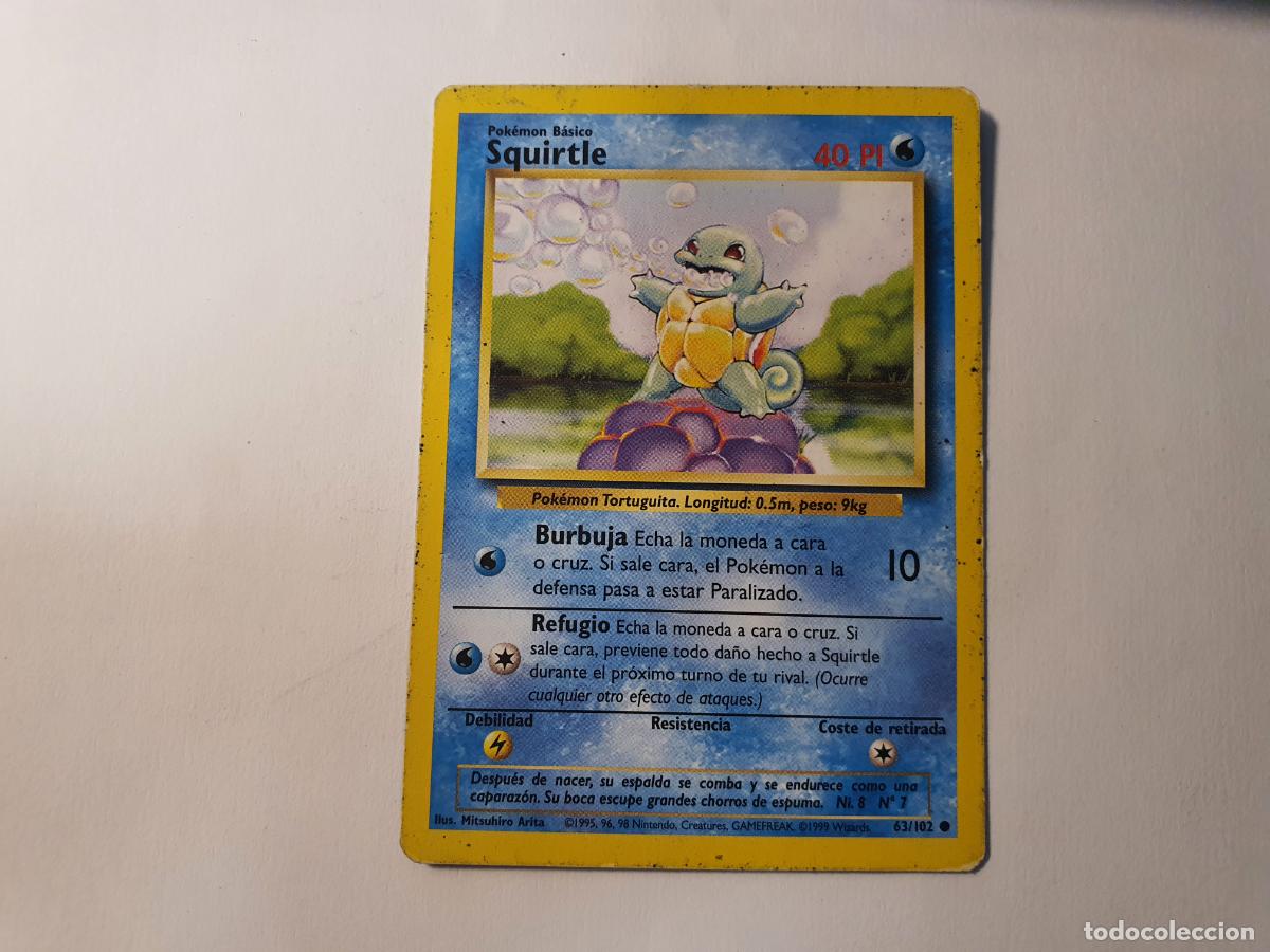 Juguetes antiguos y Juegos de colecci&oacute;n: CARTA POKEMON - BASE SET - A&Ntilde;O 1995 96 98 - COMUN - ESPA&Ntilde;A -- SQUIRTLE