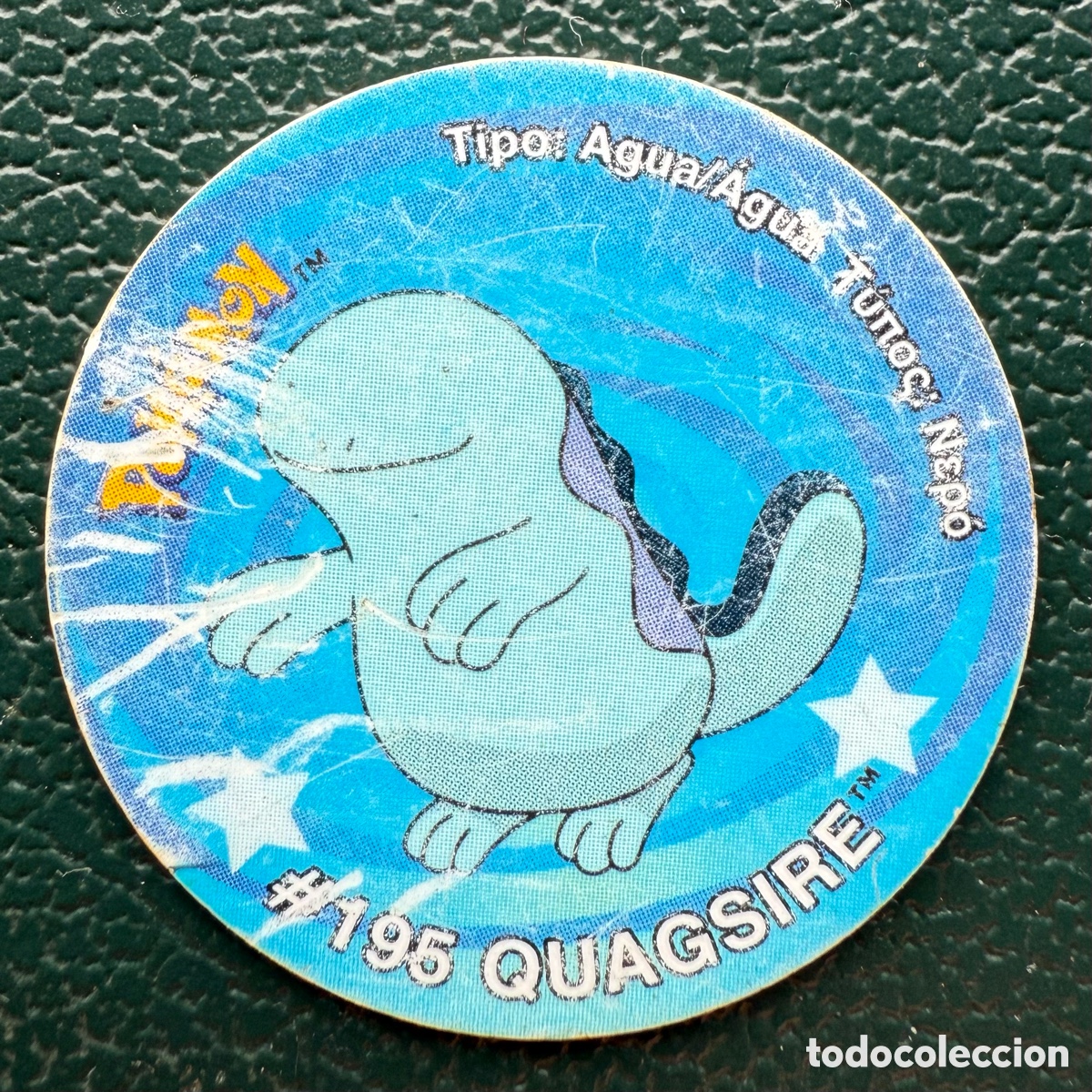 Juguetes antiguos y juegos de colecci&oacute;n: TAZO N&ordm; 25 QUAGSIRE SIN PEGATINA #195 COLECCI&Oacute;N 2001 STICKER TAZOS POKEMON MATUTANO