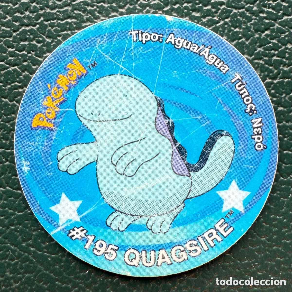 Juguetes antiguos y juegos de colecci&oacute;n: TAZO N&ordm; 25 QUAGSIRE SIN PEGATINA #195 COLECCI&Oacute;N 2001 STICKER TAZOS POKEMON MATUTANO