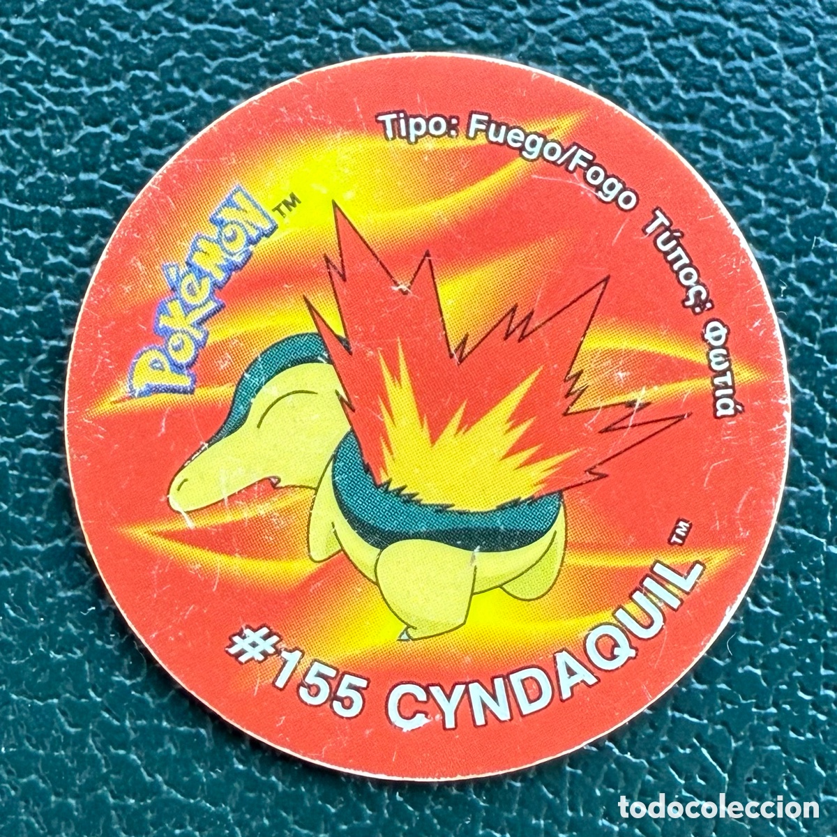 Juguetes antiguos y juegos de colecci&oacute;n: TAZO N&ordm; 163 #155 CYNDAQUIL COLECCI&Oacute;N 2001 POKEMON TAZOS 3 MATUTANO