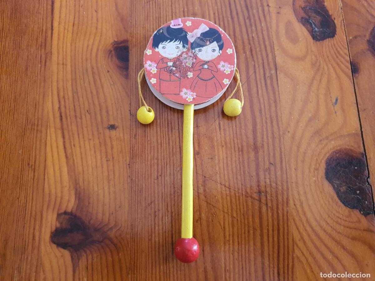 Brinquedos antigos e Jogos de cole&ccedil;&atilde;o: FIGURA SONAJERO MUSICA DE MADERA TAMBOR 19CM APROX ALTO