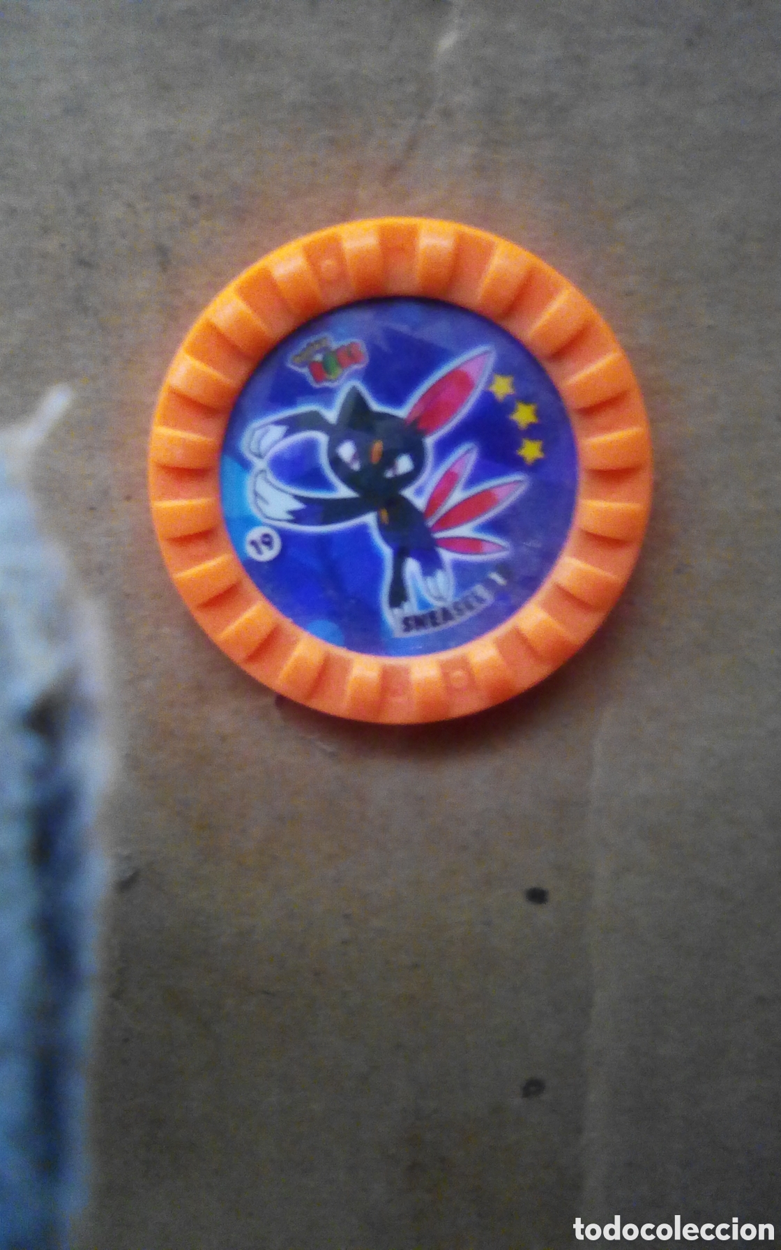 Juguetes antiguos y juegos de colecci&oacute;n: Tazo Pok&eacute;mon Roks, n&ordm; 19 Sneasel. Chipicao. Matutano.