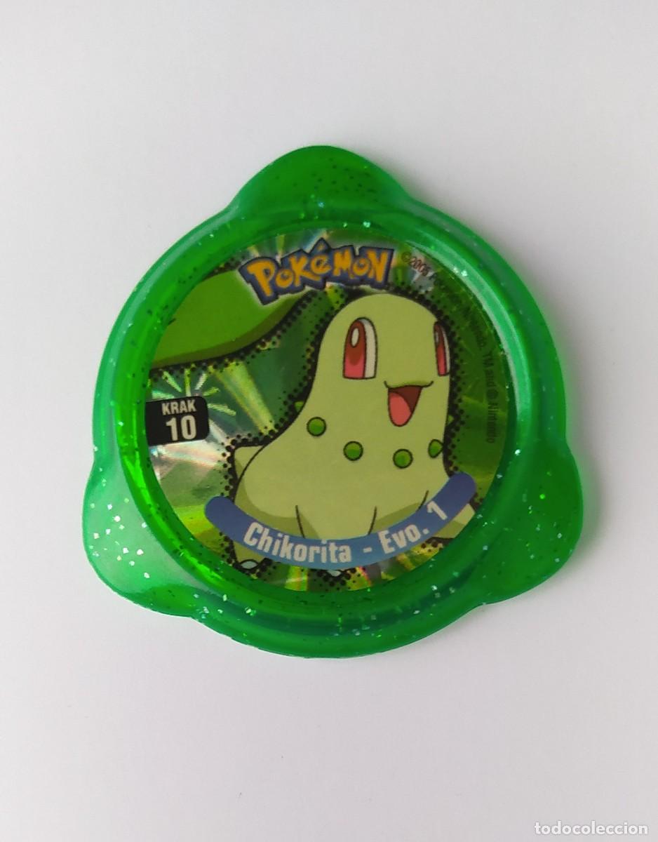 Jouets Anciens et Jeux de collection: POK&Eacute;MON NINTENDO KRAK N&deg;10 CHIKORITA EVOLUCI&Oacute;N 1 PANINI 2005 KRAKS