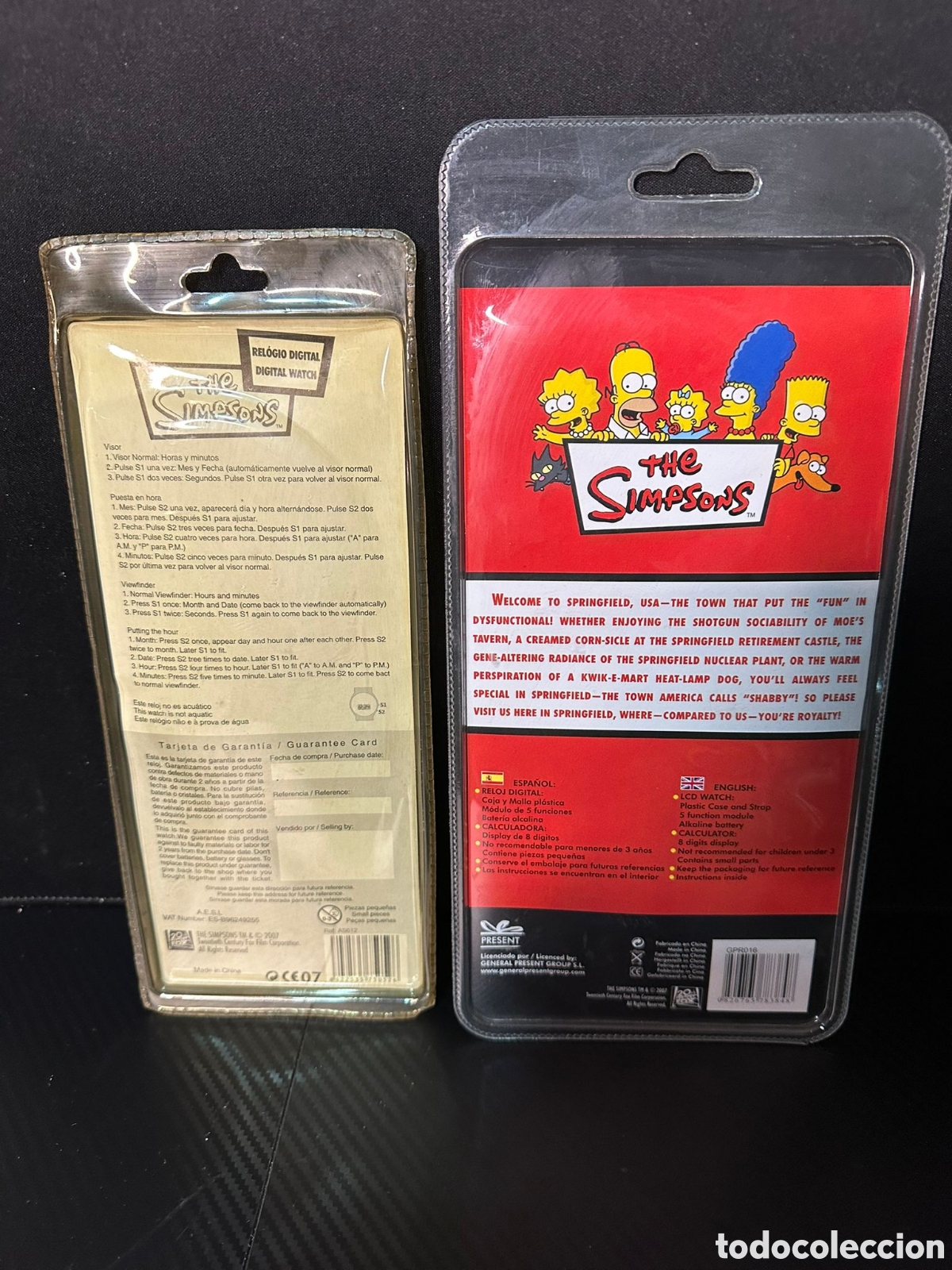 Juguetes antiguos y juegos de colecci&oacute;n: Lote de reloj de Simpsons - Foto 2