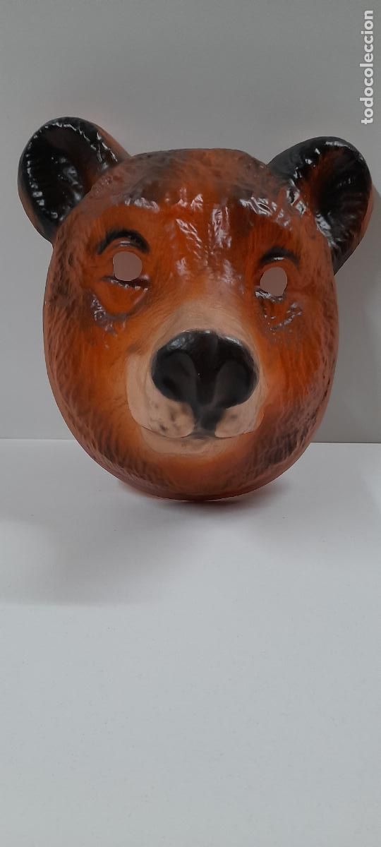 Jouets Anciens et Jeux de collection: ANTIGUA CARETA INFANTIL - OSO . REALIZADA EN PLASTICO . ORIGINAL A&Ntilde;OS 70