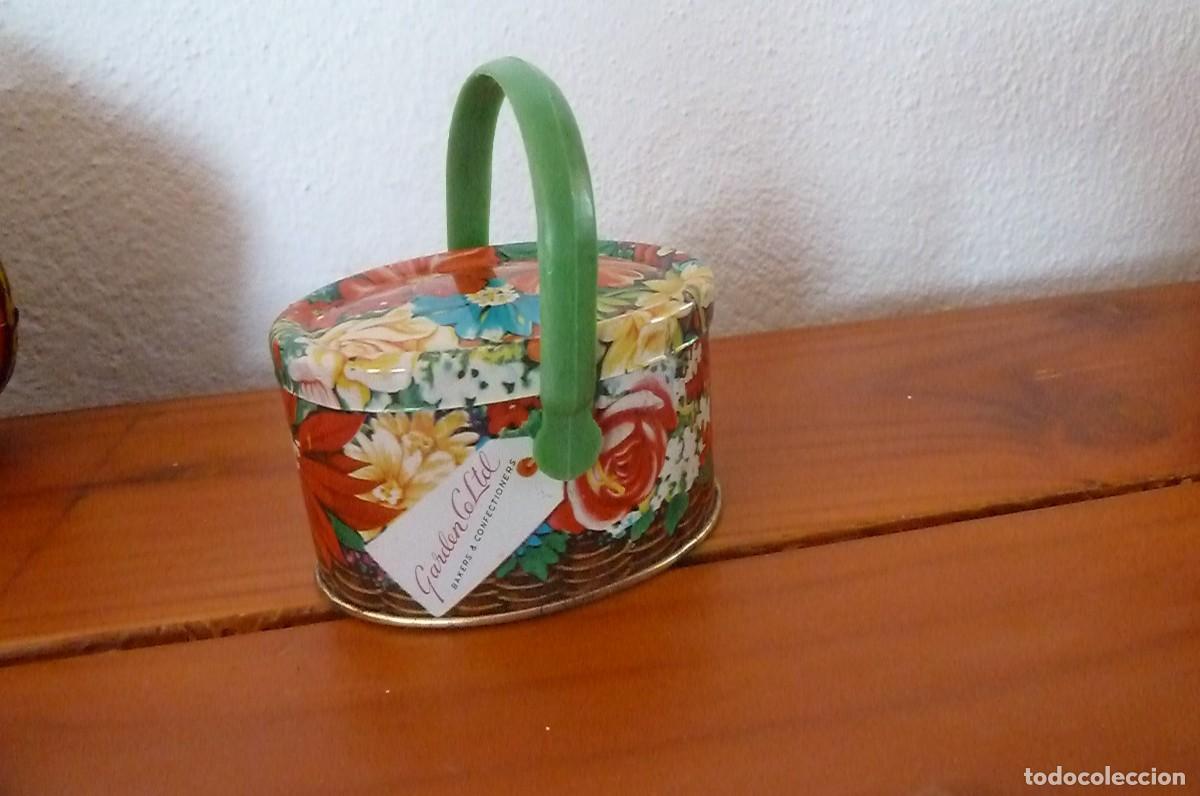 Juguetes antiguos y Juegos de colecci&oacute;n: Peque&ntilde;a caja hojalata. Garden co.ltd