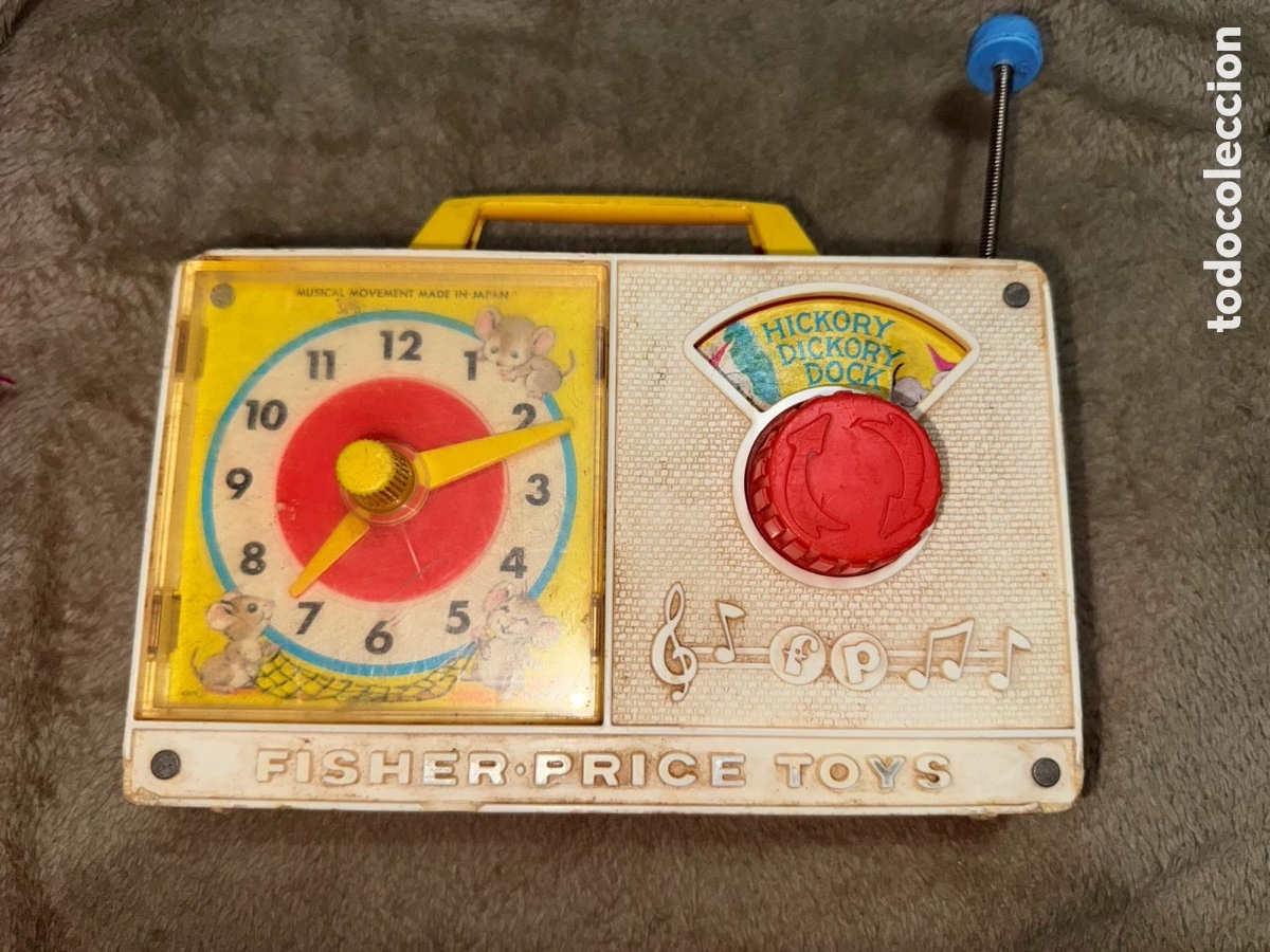 Brinquedos antigos e Jogos de cole&ccedil;&atilde;o: Antiguo juguete Fisher price reloj musical a&ntilde;os 70 Hickory Dickory Dock