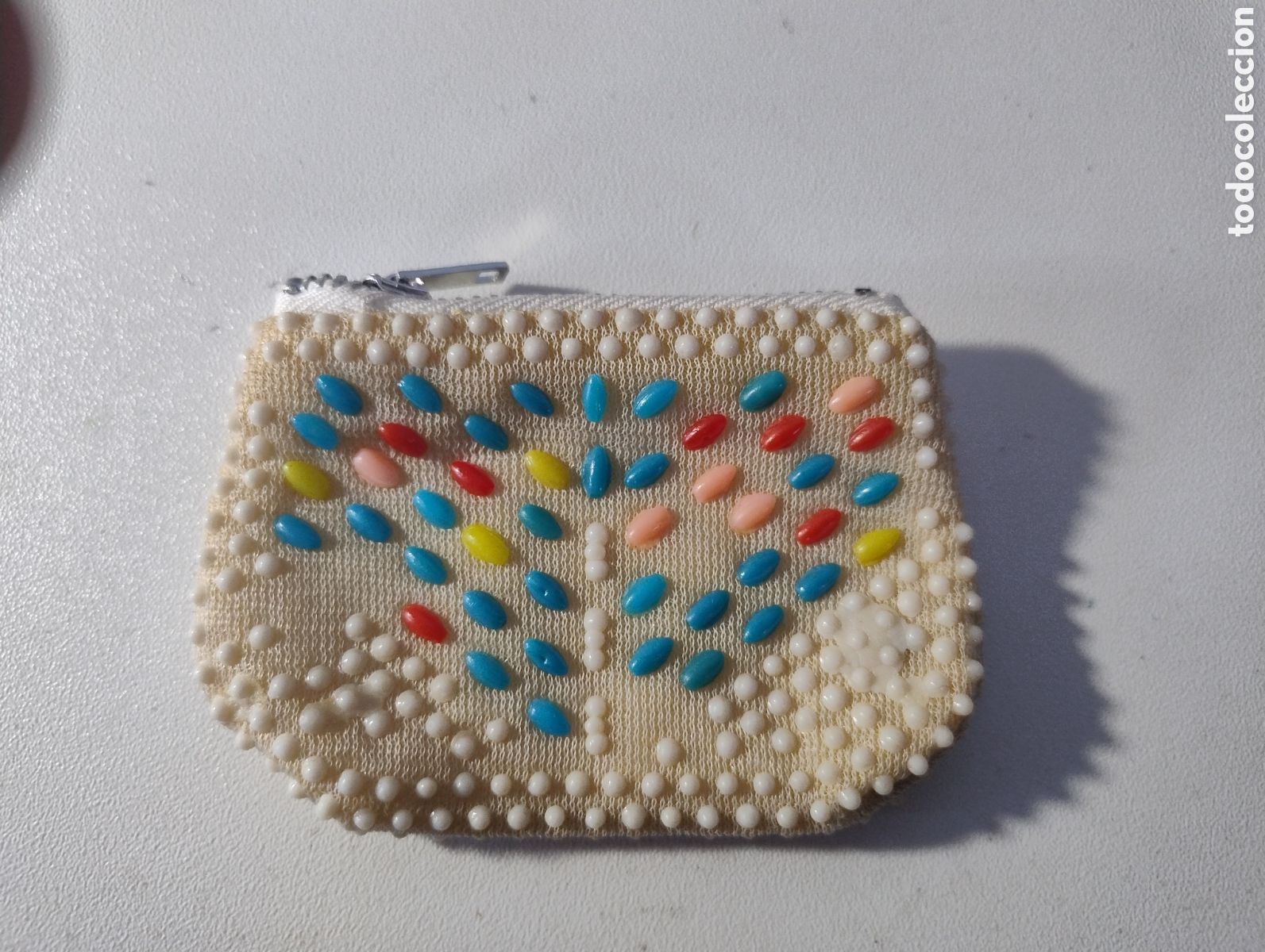 Juguetes antiguos y juegos de colecci&oacute;n: BOLSO MONEDERO BOLSITO KIOSKO A&Ntilde;OS 70 CON CREMALLERA COLOR BEIG REF 2