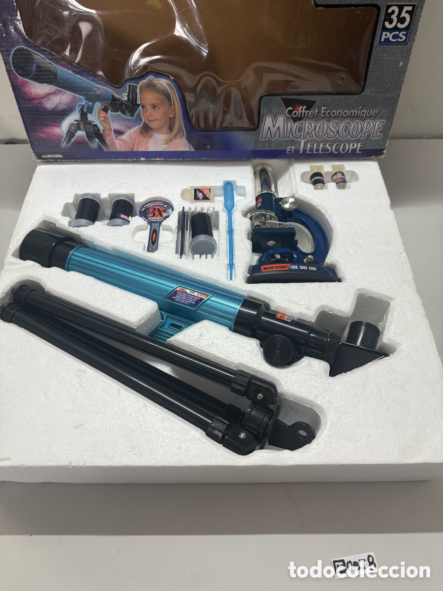 Juguetes antiguos y juegos de colecci&oacute;n: Microscopio y Telescopio Micro-Science - Foto 2