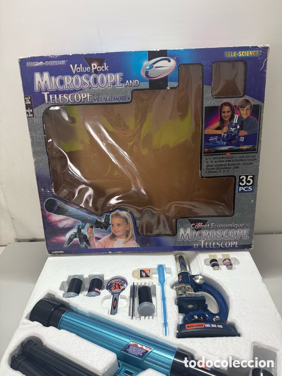 Juguetes antiguos y juegos de colecci&oacute;n: Microscopio y Telescopio Micro-Science - Foto 3