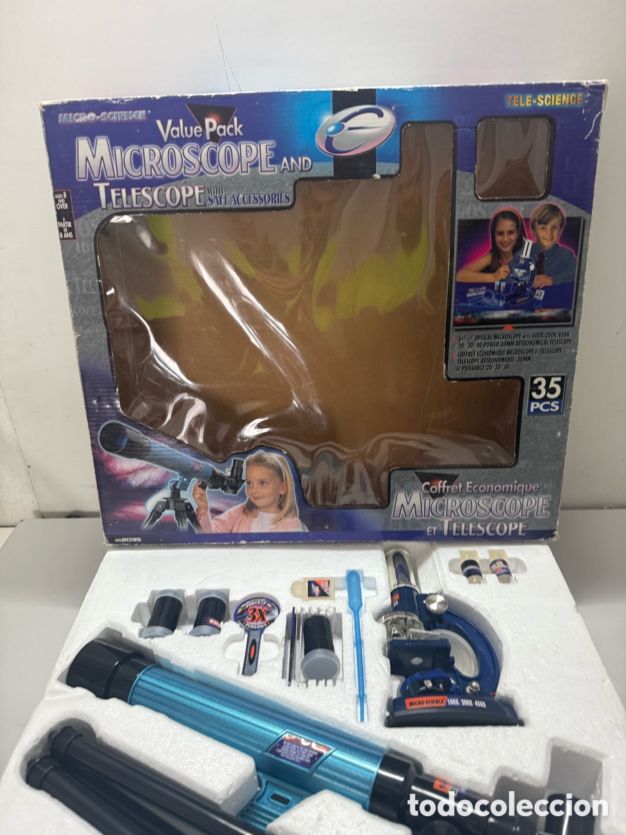 Juguetes antiguos y juegos de colecci&oacute;n: Microscopio y Telescopio Micro-Science - Foto 4