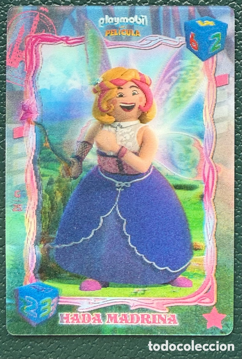 Altes Spielzeug und Spiele: CARTA LENTICULAR G25 HADA MADRINA PLAYMOBIL LA PELICULA CARREFOUR 2019
