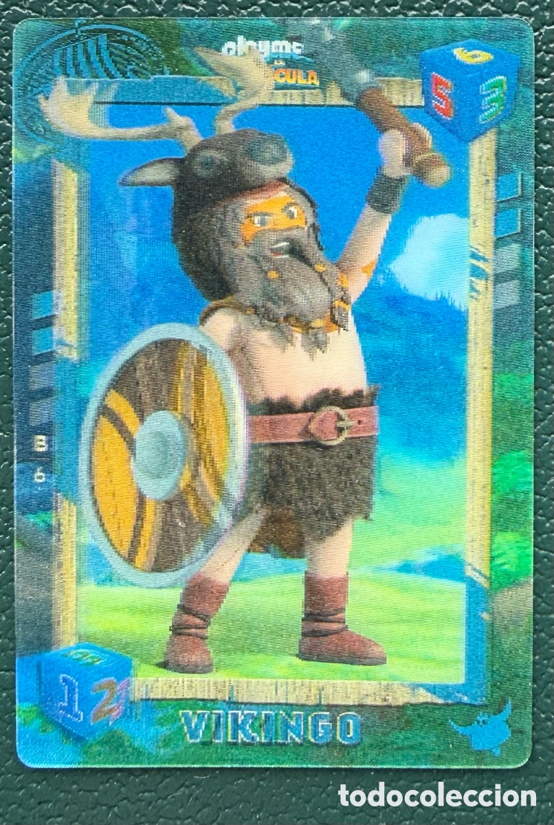 Juguetes antiguos y Juegos de colecci&oacute;n: CARTA LENTICULAR B6 VIKINGO PLAYMOBIL LA PELICULA CARREFOUR 2019