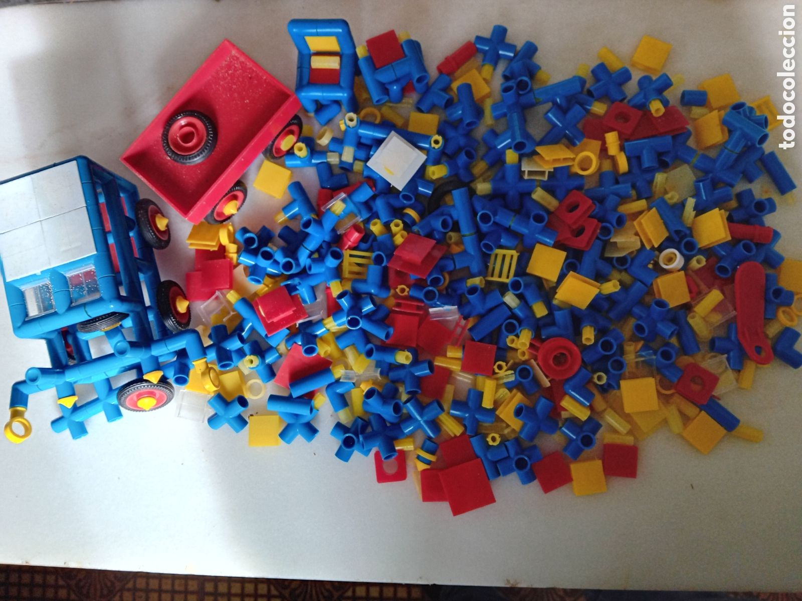 Juguetes antiguos y Juegos de colecci&oacute;n: Lote antiguo juego construcci&oacute;n Plasticant. Con catalogo