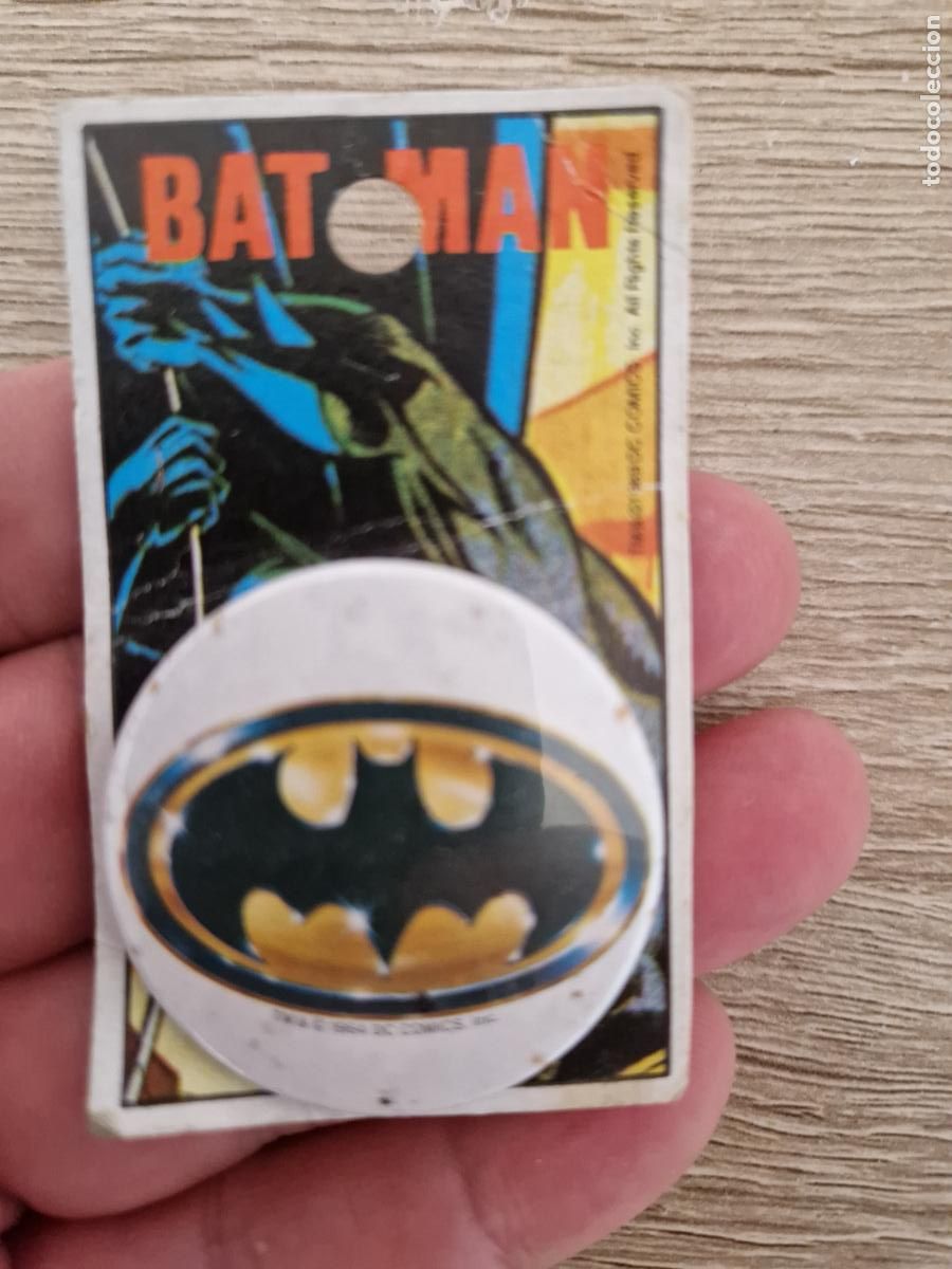 Juguetes antiguos y Juegos de colecci&oacute;n: ANTIGUA CHAPA PIN IMPERDIBLE ALFILER VINTAGE 1989 BATMAN BADGE DC COMICS