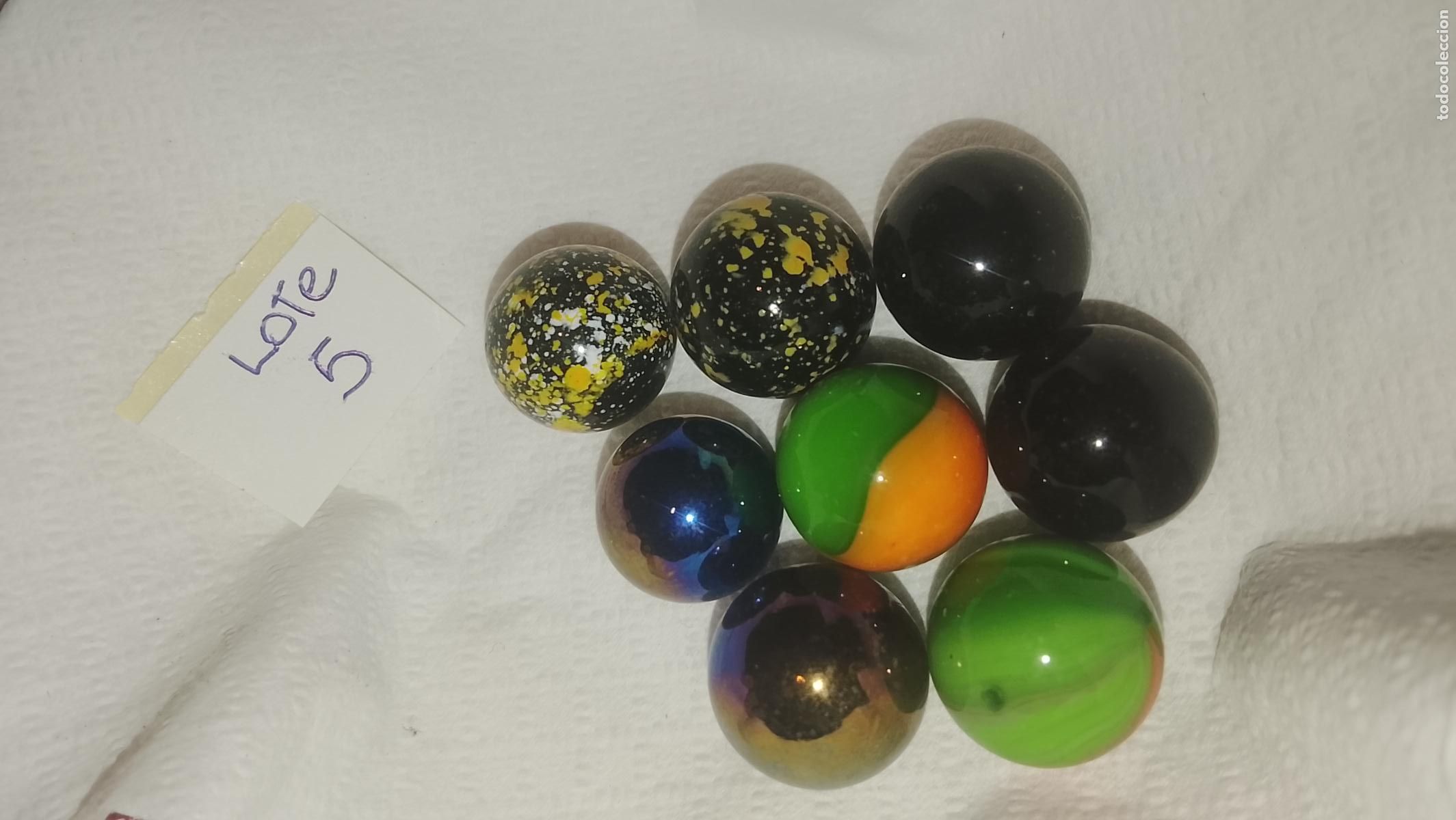 Juguetes antiguos y Juegos de colecci&oacute;n: 8 antiguas canicas cristal cer&aacute;mica bolas boliches juguete infantil de quiosco kiosco