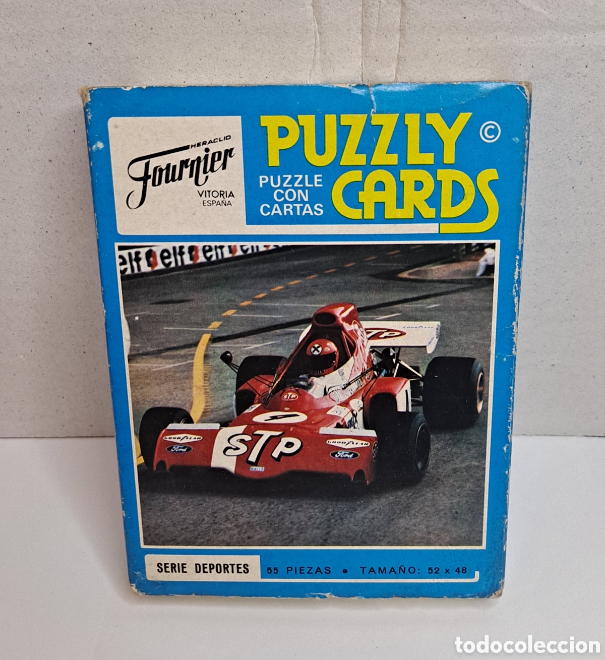 Juguetes antiguos y Juegos de colecci&oacute;n: PUZZLY CARDS FOURNIER CARRERAS DE COCHES. NUEVO. SERIE DEPORTES. PUZZLE CON CARTAS. SIN JUGAR.