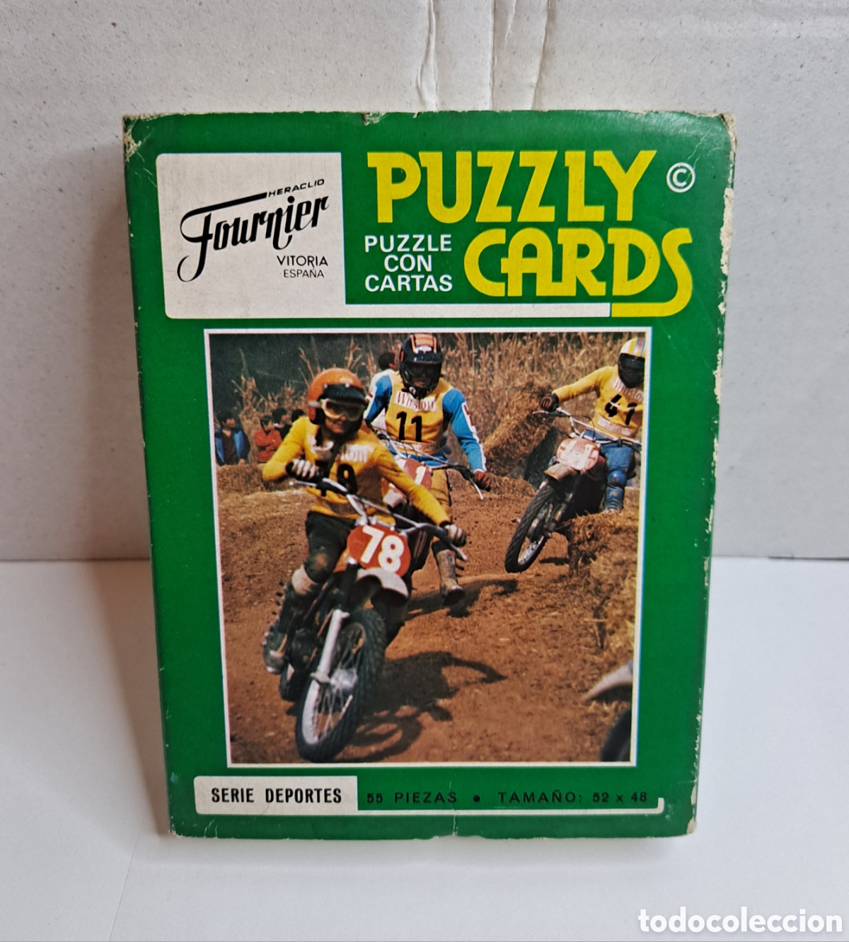 Juguetes antiguos y Juegos de colecci&oacute;n: PUZZLY CARDS FOURNIER MOTOCROSS. NUEVO. SERIE DEPORTES. PUZZLE CON CARTAS. SIN JUGAR. COMPLETO.