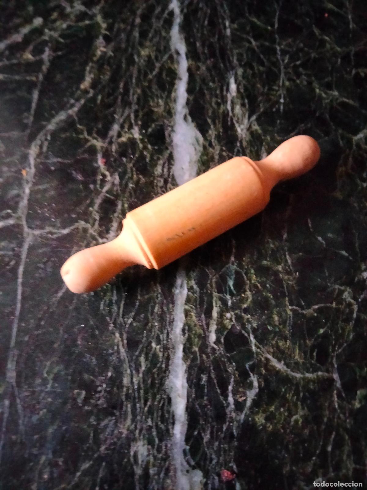 Brinquedos antigos e Jogos de cole&ccedil;&atilde;o: Rodillo de amasar de juguete. Madera.