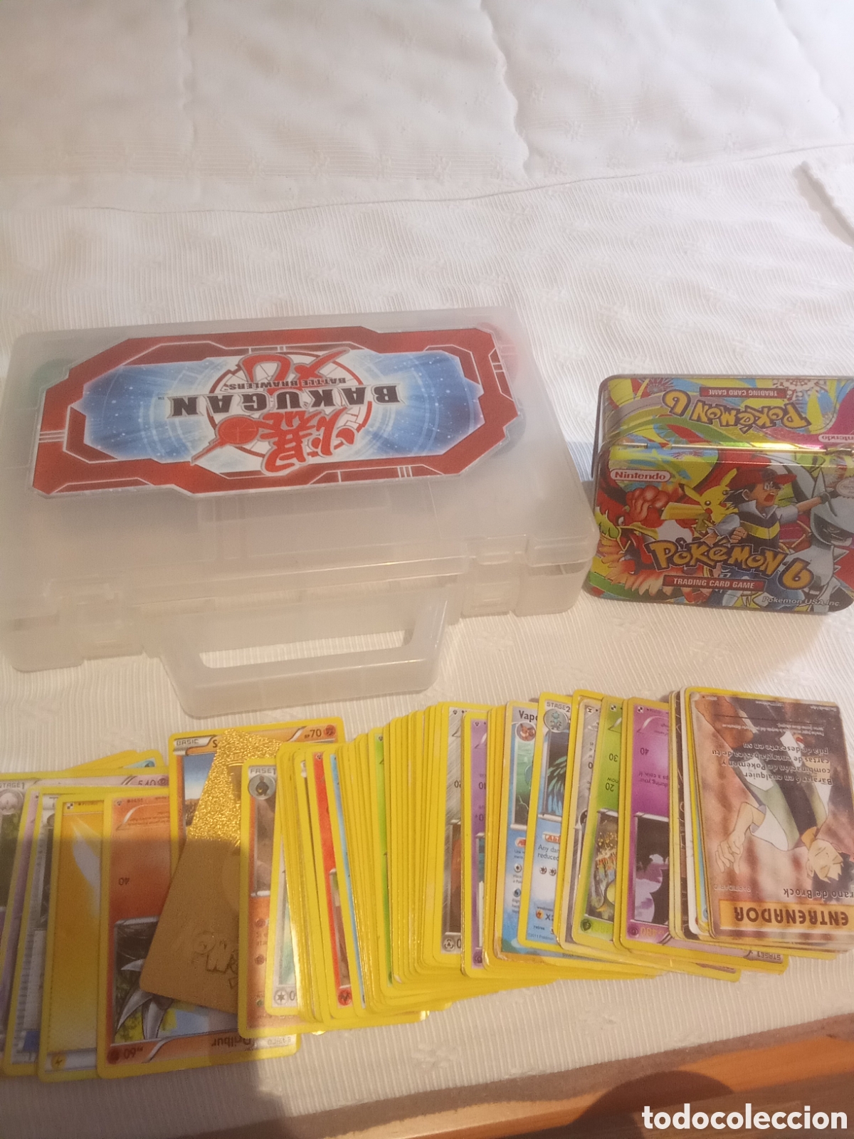 Juguetes antiguos y Juegos de colecci&oacute;n: Malet&iacute;n original Bakugan , con 12 bolas y caja Pok&eacute;mon sexta edici&oacute;n con cartas
