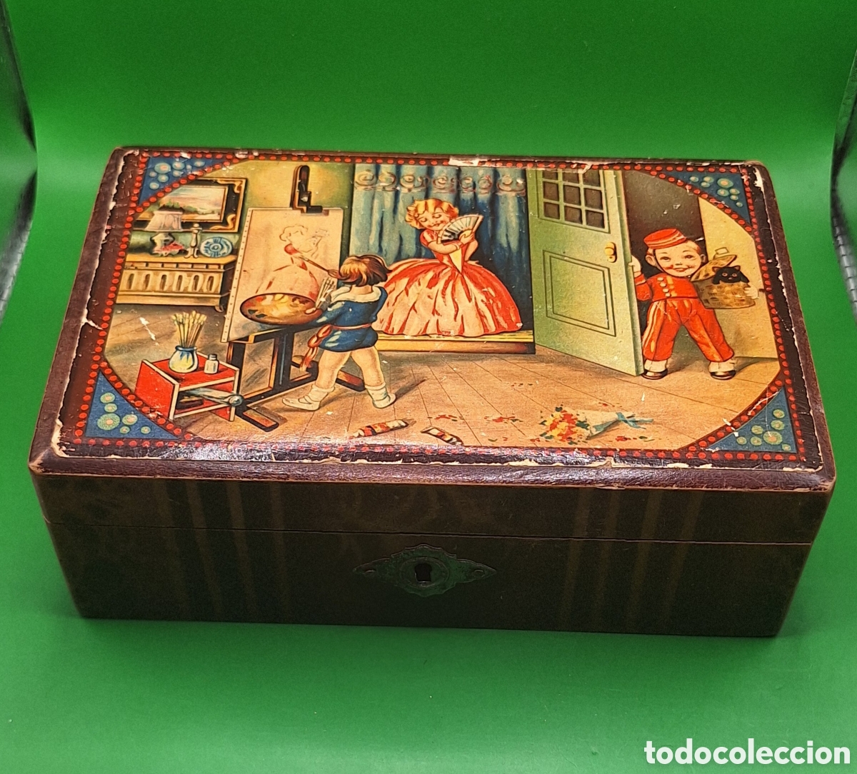 Juguetes antiguos y Juegos de colecci&oacute;n: Antigua Caja - Joyero para Ni&ntilde;as de Madera - A&ntilde;os 60 -