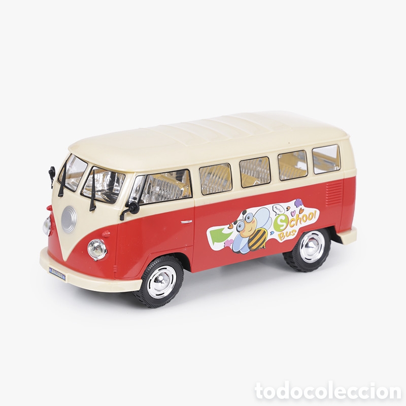 Juguetes antiguos y Juegos de colecci&oacute;n: Busset School bus furgoneta de juguete con luces y m&uacute;sica +3 a&ntilde;os