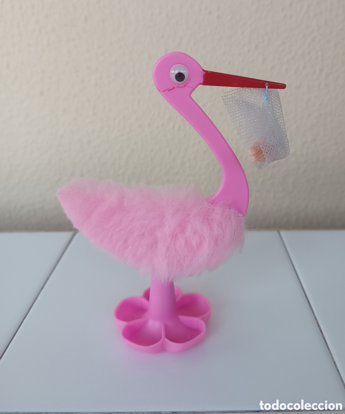 Juguetes antiguos y Juegos de colecci&oacute;n: CIGUE&Ntilde;A con BEB&Eacute;, para tarta pastel de Nacimiento.