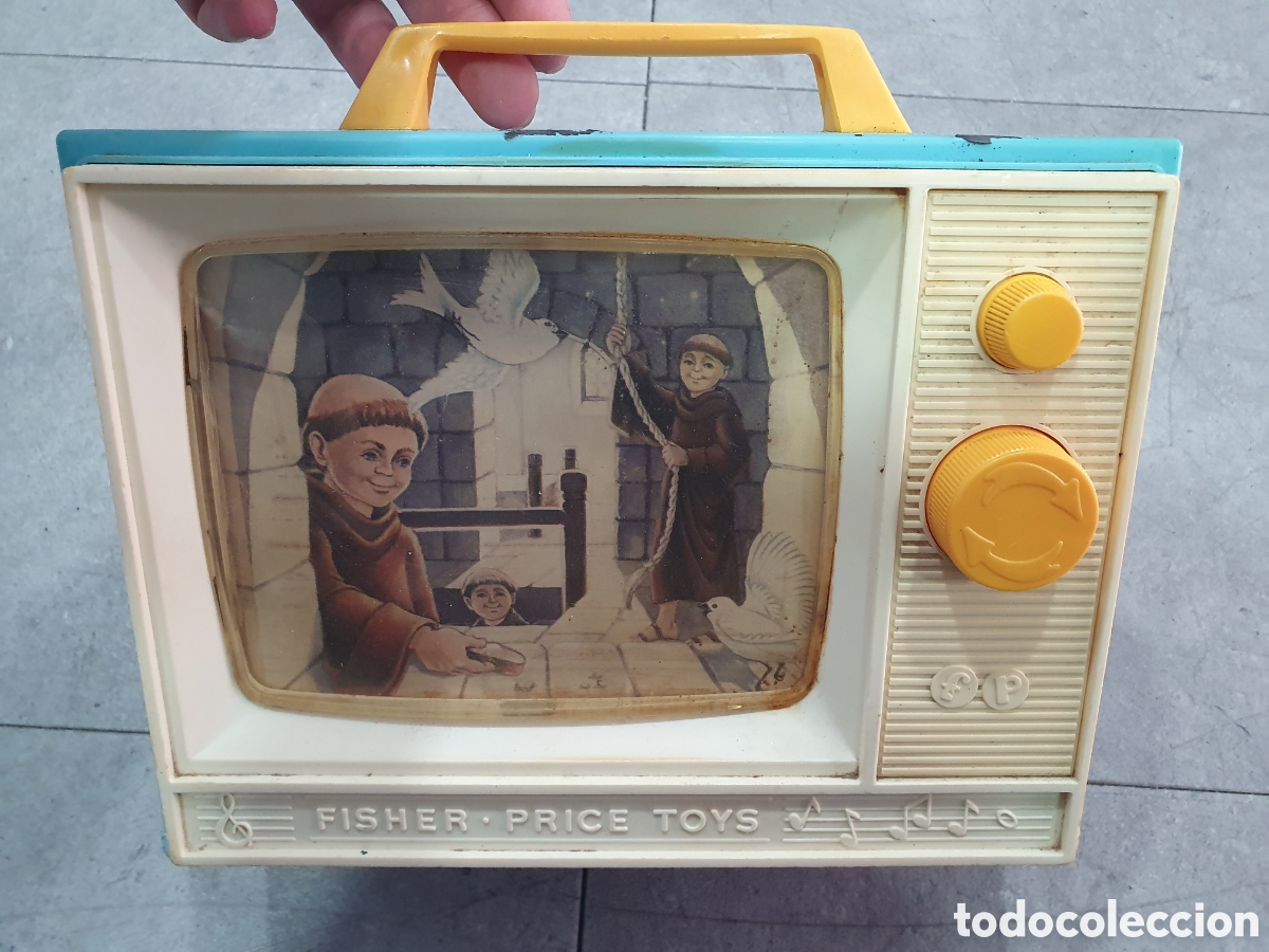 Juguetes antiguos y Juegos de colecci&oacute;n: Televisor de juguete Fisher Price a cuerda. (L49)