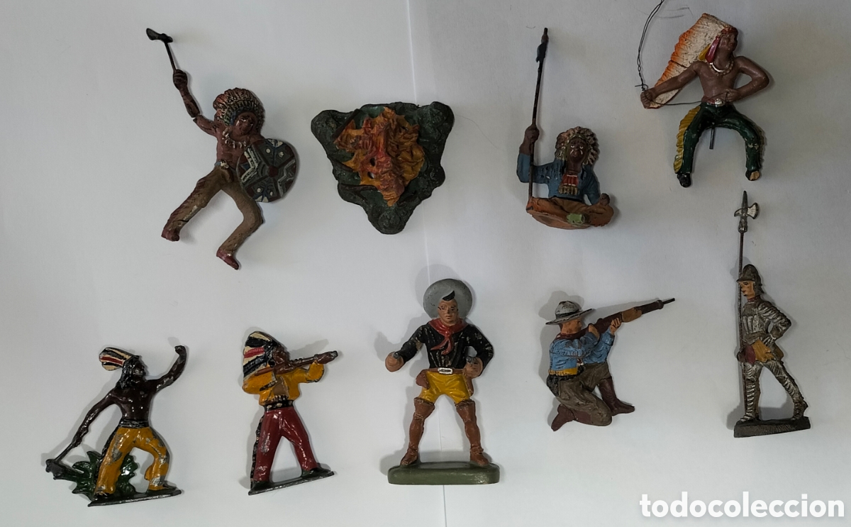 Juguetes antiguos y Juegos de colecci&oacute;n: Lote de figuras antiguas.