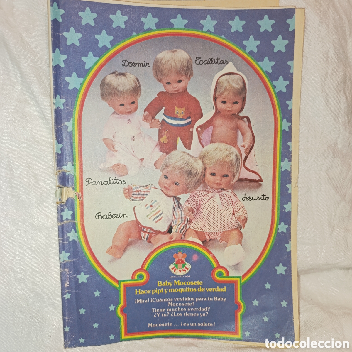 Juguetes antiguos y Juegos de colecci&oacute;n: Publicidad de &eacute;poca de la mu&ntilde;eca&nbsp;Baby Mocosete&nbsp;de la marca Toyse, popular en los a&ntilde;os 70 y 80