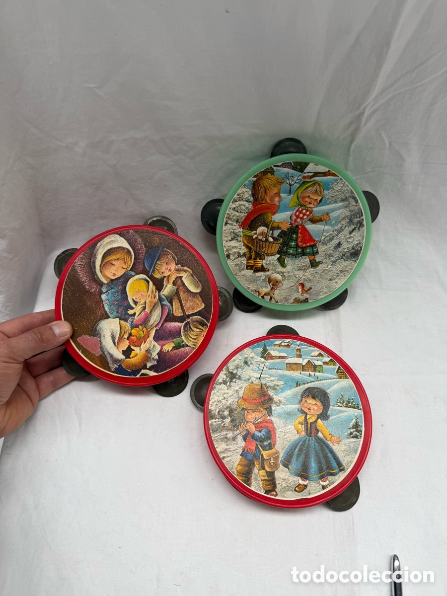 Juguetes antiguos y Juegos de colecci&oacute;n: Lote juguetes,Panderetas Navide&ntilde;as!