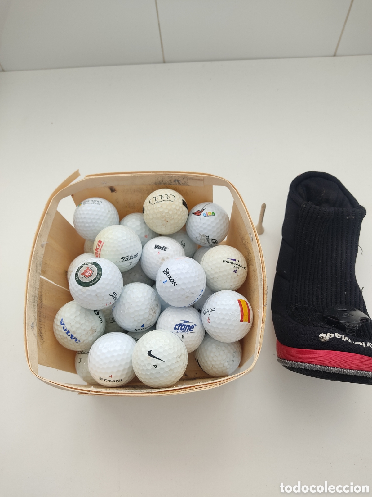 Juguetes antiguos y Juegos de colecci&oacute;n: PELOTAS DE GOLF Y FUNDA