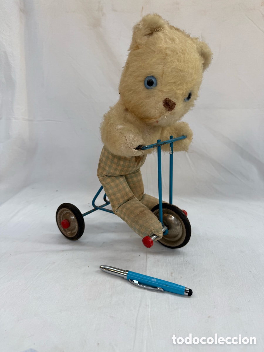 Giocattoli antichi e Giochi di collezione: Antiguo juguete Frances,a&ntilde;os 50,Osito sobre triciclo