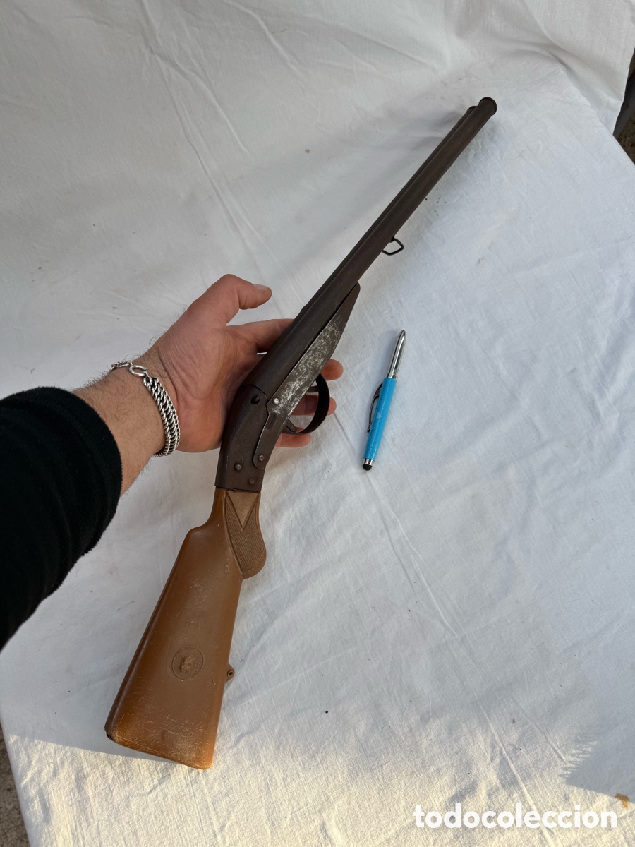 Juguetes antiguos y Juegos de colecci&oacute;n: Antiguo rifle Jefe De Saludas!A&ntilde;os 50,doble gatillo!