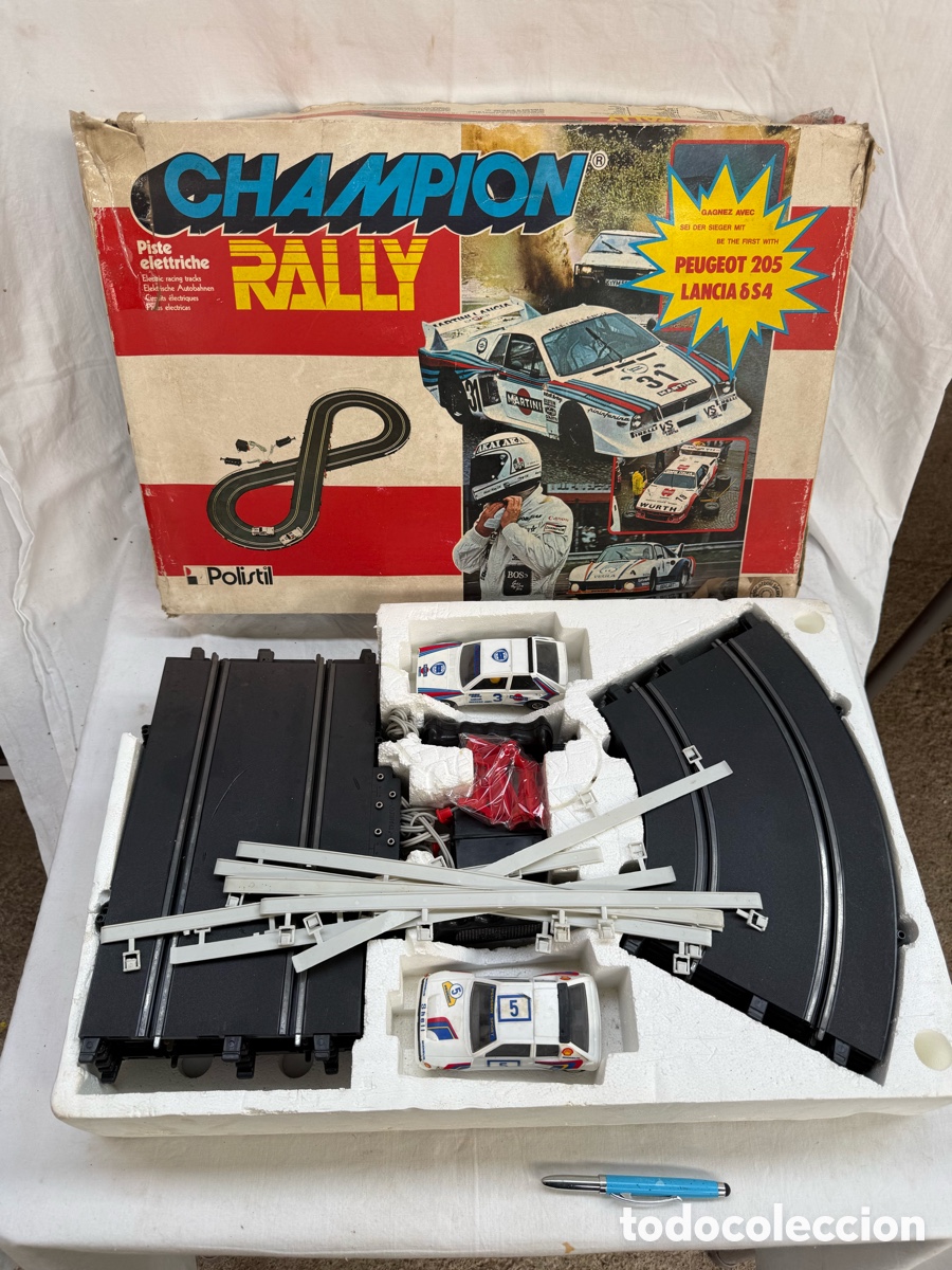 Brinquedos antigos e Jogos de cole&ccedil;&atilde;o: Antiguo juguete Champion rally de polistil!2 coches!