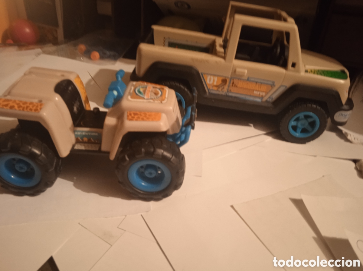 Juguetes antiguos y Juegos de colecci&oacute;n: 2 COCHES SAFARI DE 22 CMS Y 14 CMS