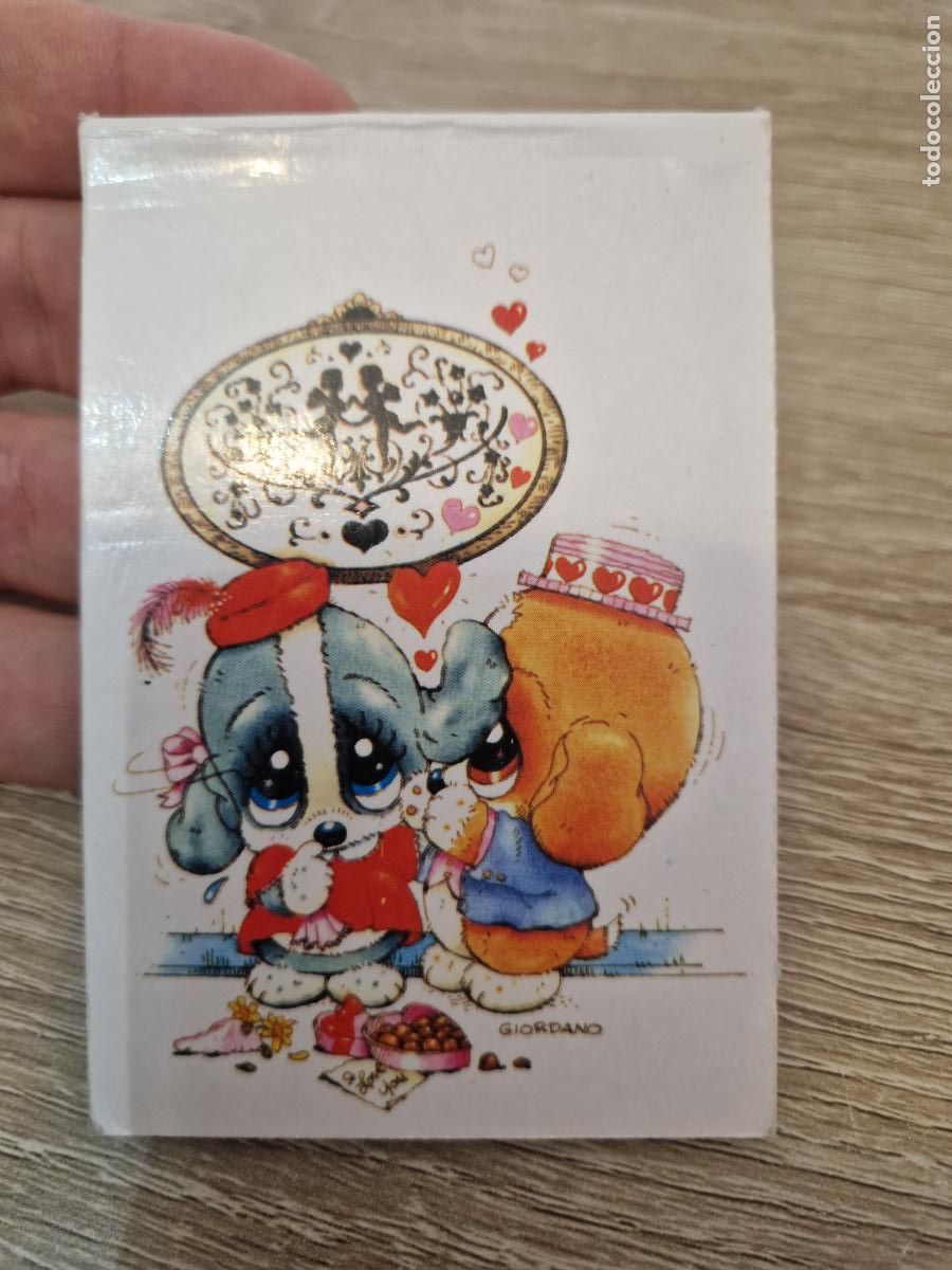 Juguetes antiguos y Juegos de colecci&oacute;n: Libreta mini perrito puppy Sad & Sam 11 Hojas de cambiar cartas hojita Giordano 1991 n&ordm; 1 block