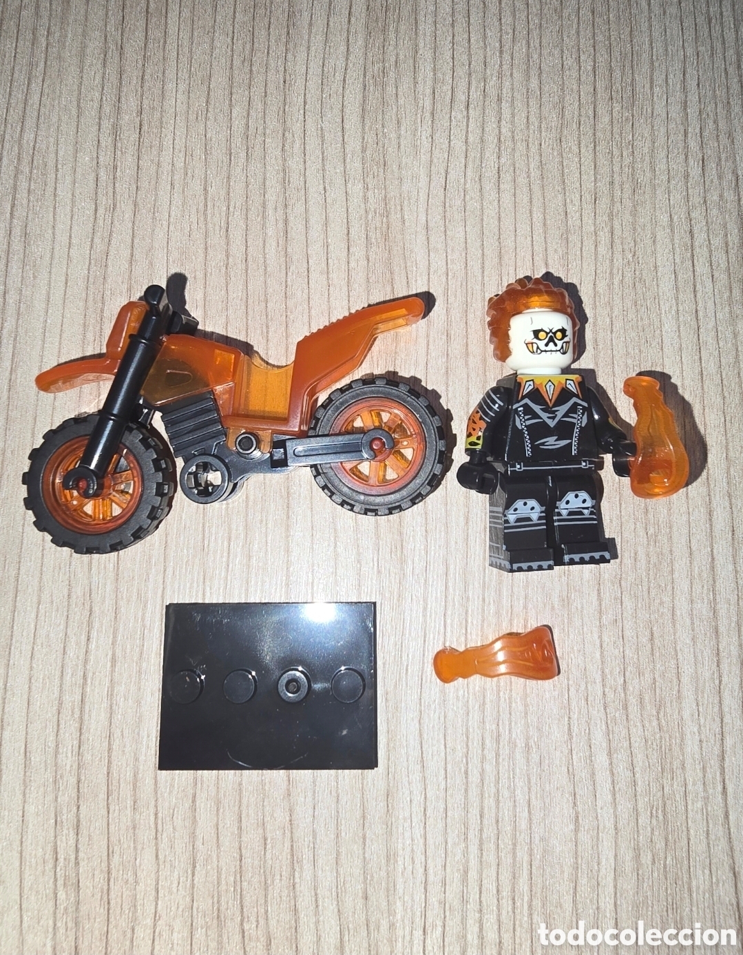 Juguetes antiguos y Juegos de colecci&oacute;n: Minifigura compatible con lego motorista fantasma con moto mu&ntilde;eco Halloween monstruos terror