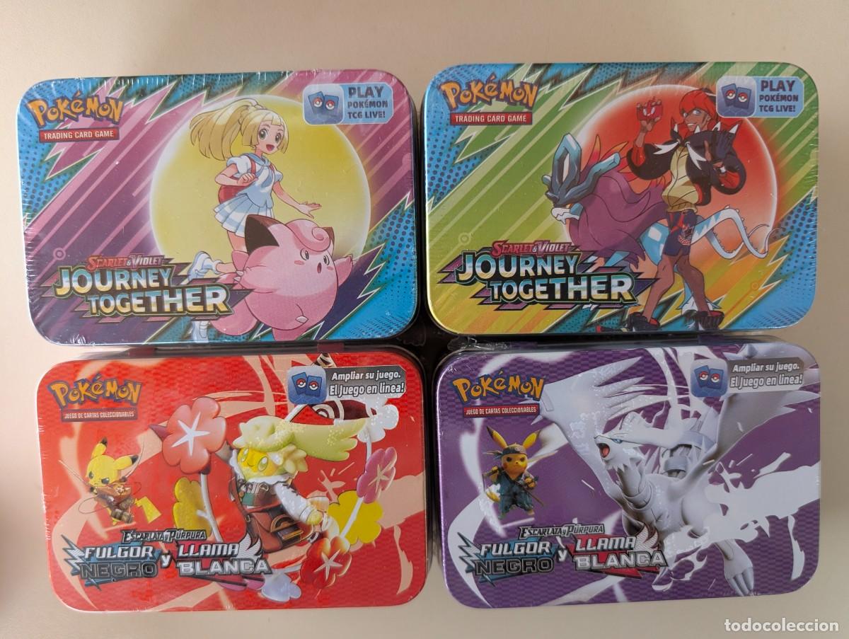 Juguetes antiguos y Juegos de colecci&oacute;n: LOTE 4 MINICAJAS DE LATA POKEMON JUEGOS DE CARTAS COLECCIONABLES