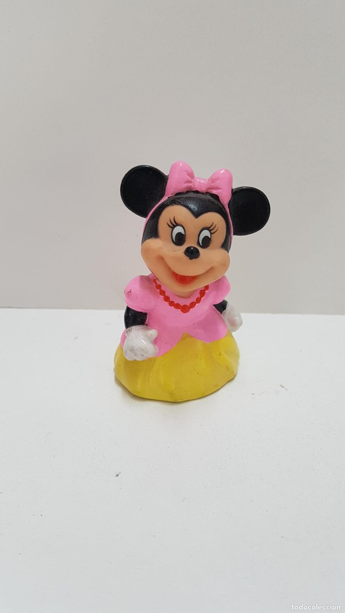 Giocattoli antichi e Giochi di collezione: Figura-sacapuntas PVC: Minnie Mouse con vestido rosa. Made in China