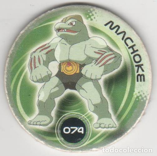 Juguetes antiguos y Juegos de colecci&oacute;n: COLECCI&Oacute;N TAZOS MAGIC BOX INT. POK&Eacute;MON PICKERS TAZO CAPS POGS N&Uacute;MERO 074 74 MACHOKE SERIE ANIME 2005
