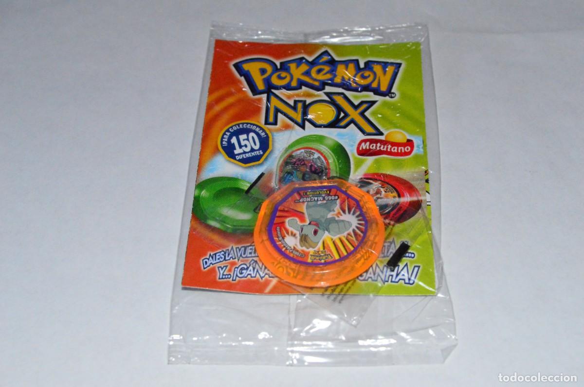 Juguetes antiguos y Juegos de colecci&oacute;n: COLECCI&Oacute;N TAZOS MATUTANO POK&Eacute;MON NOX TAZO CAPS POGS #066 MACHOP EVOLUTION 1 PRECINTADO CHECKLIST