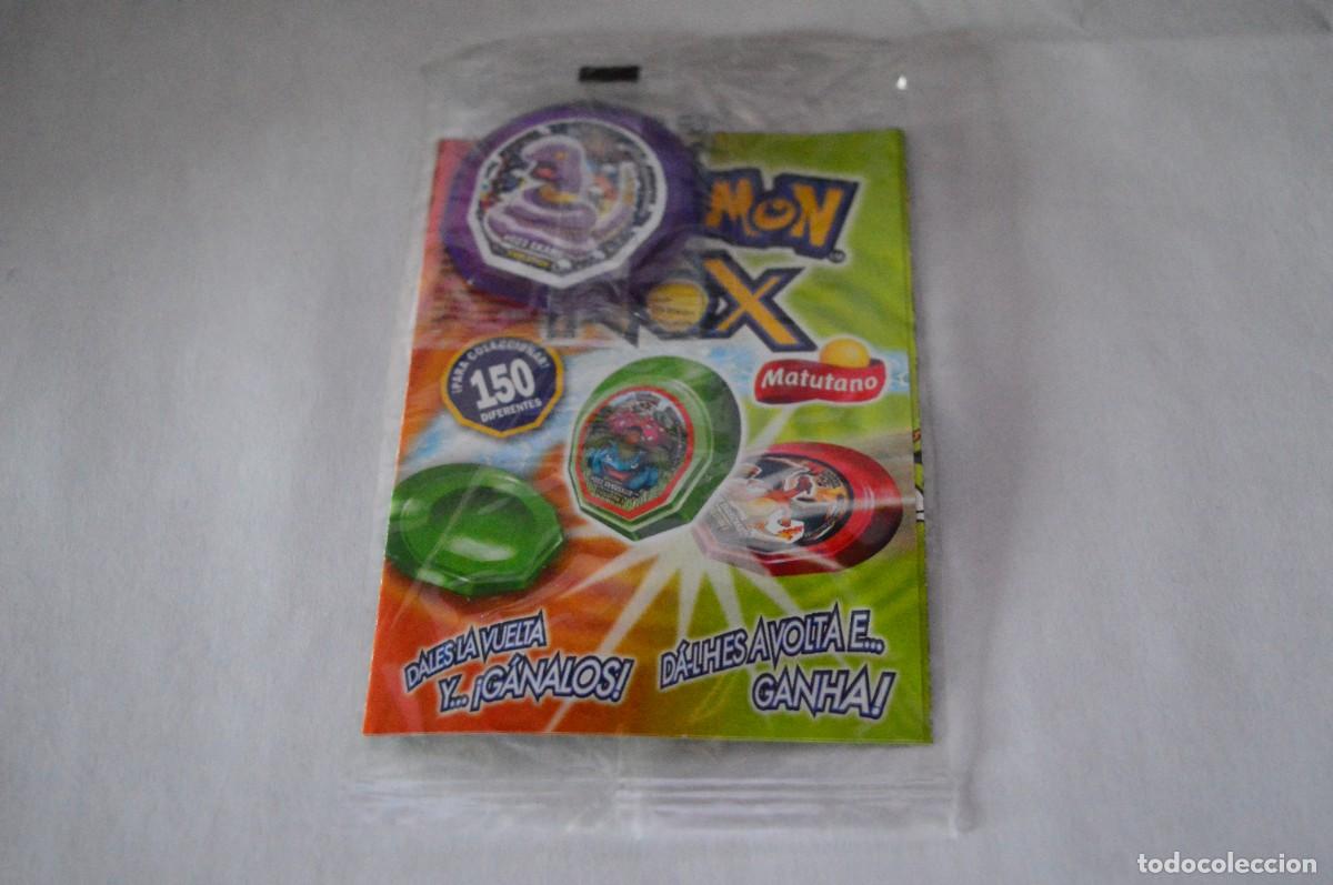 Juguetes antiguos y Juegos de colecci&oacute;n: COLECCI&Oacute;N TAZOS MATUTANO POK&Eacute;MON NOX TAZO CAPS POGS #023 EKANS EVOLUTION 1 PRECINTADO CHECKLIST